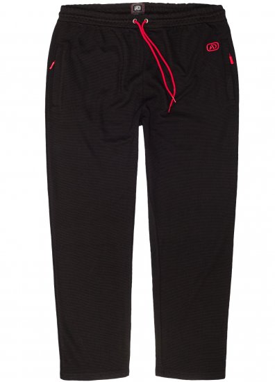 Adamo Matteo Ottoman Sweatpants Black - Calças & calções de fato de treino - Calças de Fato de Treino Tamanhos Grandes 