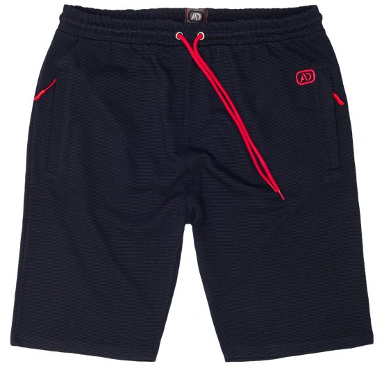 Adamo Marcel Ottoman Sweatshorts Navy - Calças & calções de fato de treino - Calças de Fato de Treino Tamanhos Grandes 