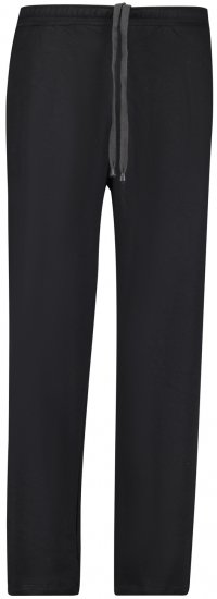 Adamo Athen Sweatpants with Open Hem Black - Calças & calções de fato de treino - Calças de Fato de Treino Tamanhos Grandes 