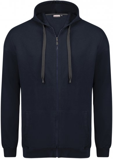 Adamo Athen Hoodie with Zipper Navy - Sweatshirts & hoodies - Sweatshirt & Camisolas com Capuz tamanhos grandes