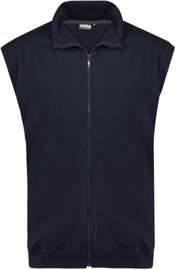 Adamo Athen Sweatvest Full Zipper Navy - Sweatshirts & hoodies - Sweatshirt & Camisolas com Capuz tamanhos grandes