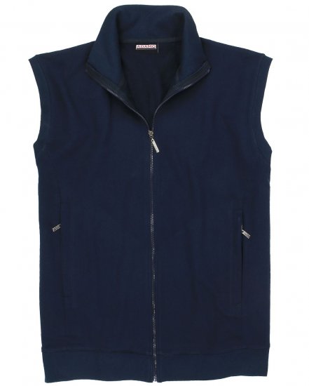Adamo Athen Sweatvest Full Zipper Navy - Sweatshirts & hoodies - Sweatshirt & Camisolas com Capuz tamanhos grandes