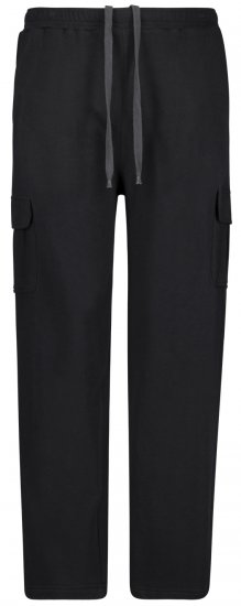 Adamo Athen Sweatpants with Cargo-pocket Black - Calças & calções de fato de treino - Calças de Fato de Treino Tamanhos Grandes 