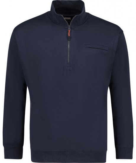 Adamo 159305 Sweatshirt com gola alta e fecho Azul escuro - Sweatshirts & hoodies - Sweatshirt & Camisolas com Capuz tamanhos grandes