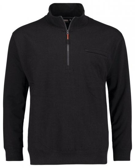 Adamo 159305 Sweatshirt com gola alta e fecho Preto - Sweatshirts & hoodies - Sweatshirt & Camisolas com Capuz tamanhos grandes