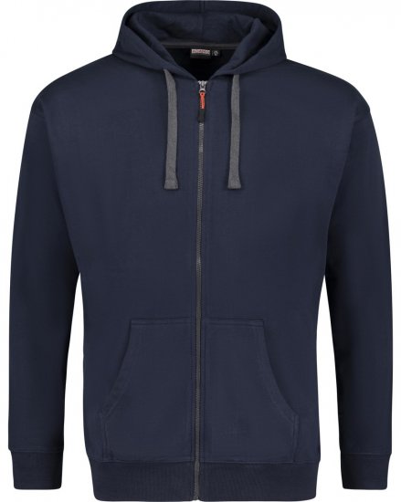 Adamo 159306 Casaco com capuz e fecho Azul escuro - Sweatshirts & hoodies - Sweatshirt & Camisolas com Capuz tamanhos grandes