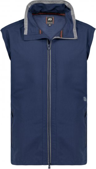 Adamo Orlando Fitness Vest Full Zipper Navy - Roupa desportiva & Outdoor - Roupa Desportiva Tamanhos Grandes