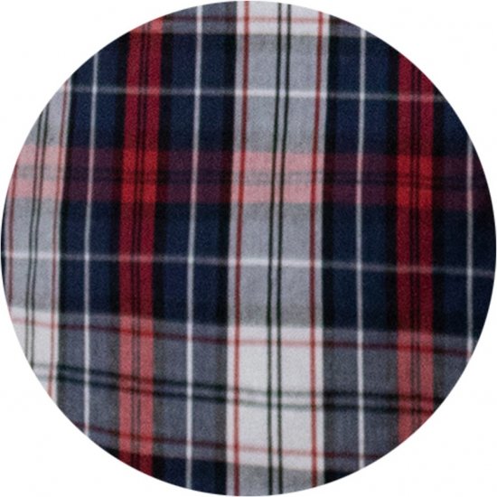 D555 Shields Button Down Collar Short Sleeve Shirt With Pocket Red Check - Camisas - Camisas Homem Tamanhos Grandes