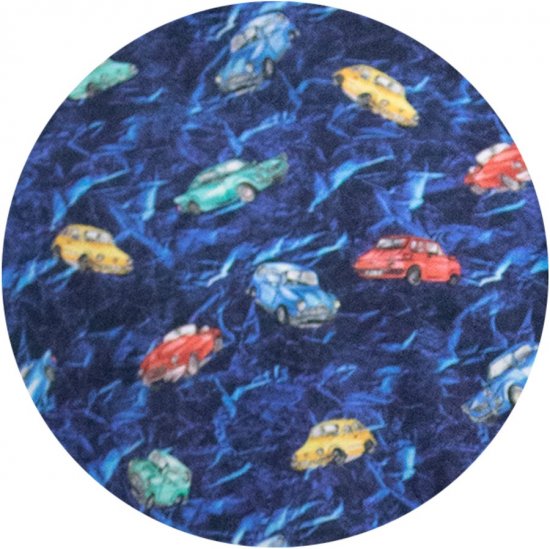 D555 Hartlepool Short Sleeve Vintage Car AOP Stretch Shirt Blue - Camisas - Camisas Homem Tamanhos Grandes