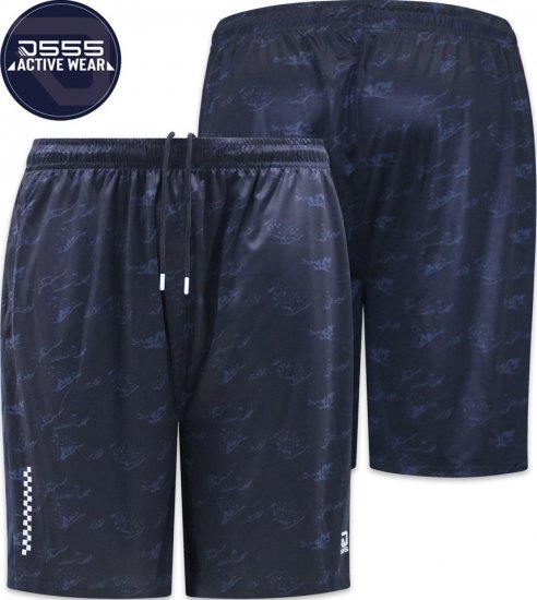 D555 Woking Dry Wear Fully Elasticated Polyester Shorts Navy - Roupa desportiva & Outdoor - Roupa Desportiva Tamanhos Grandes