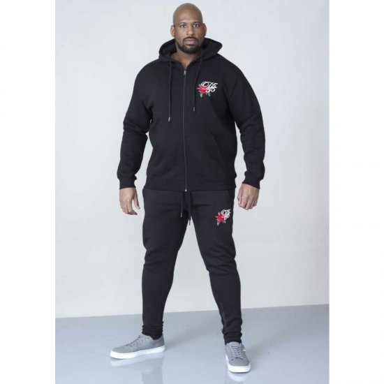 D555 Verlin Couture Full Zip Hoodie Black - Sweatshirts & hoodies - Sweatshirt & Camisolas com Capuz tamanhos grandes