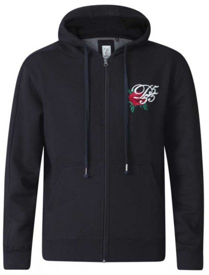 D555 Verlin Couture Full Zip Hoodie Black - Sweatshirts & hoodies - Sweatshirt & Camisolas com Capuz tamanhos grandes