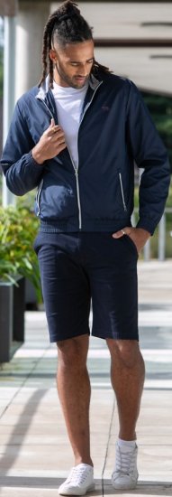 D555 Ealing Lightweight Zip Through Jacket With Zip Pockets Navy - Casacos - Casacos Homem Tamanhos Grandes