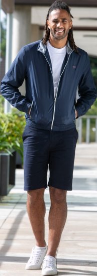 D555 Ealing Lightweight Zip Through Jacket With Zip Pockets Navy - Casacos - Casacos Homem Tamanhos Grandes