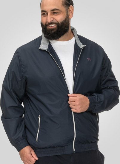 D555 Ealing Lightweight Zip Through Jacket With Zip Pockets Navy - Casacos - Casacos Homem Tamanhos Grandes