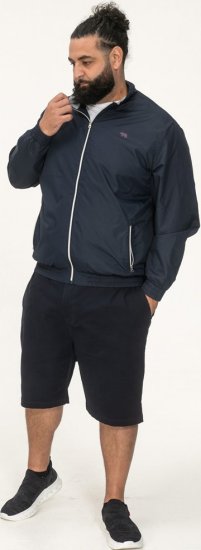D555 Ealing Lightweight Zip Through Jacket With Zip Pockets Navy - Casacos - Casacos Homem Tamanhos Grandes