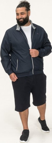 D555 Ealing Lightweight Zip Through Jacket With Zip Pockets Navy - Casacos - Casacos Homem Tamanhos Grandes