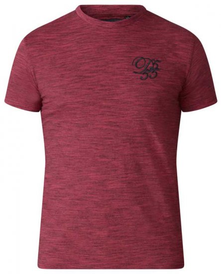 D555 Chalmer Couture Space Dye T-shirt Red - T-shirts - T-shirts Homem Tamanhos Grandes