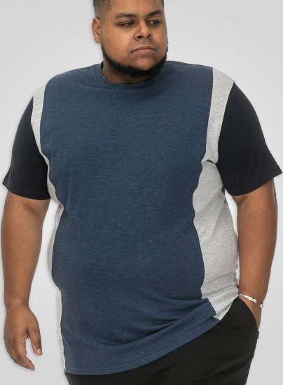 D555 Neath Cut And Sew Crew Neck T-Shirt Denim - T-shirts - T-shirts Homem Tamanhos Grandes