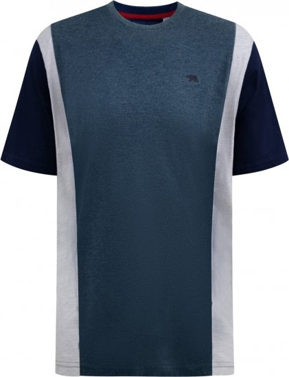 D555 Neath Cut And Sew Crew Neck T-Shirt Denim - T-shirts - T-shirts Homem Tamanhos Grandes