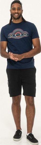 D555 Cheltenham Record With Reflection Printed T-shirt French Navy - T-shirts - T-shirts Homem Tamanhos Grandes