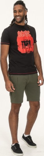 D555 Uxbridge Official AC/DC Band Printed Crew Neck T-Shirt Washed Black TALL SIZES - ROUPAS DE HOMEM MT-6XLT - Tamanhos-Tall Homem