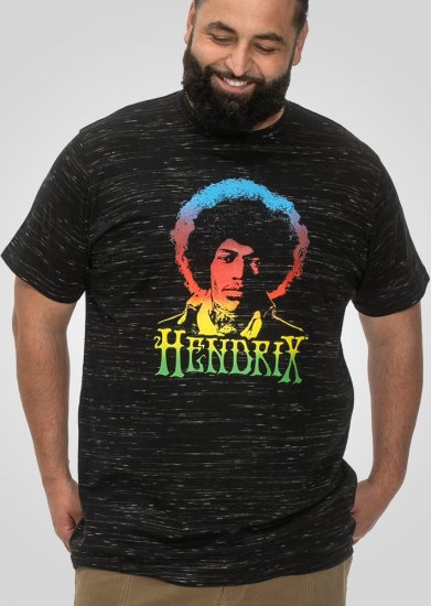 D555 Hendrix Official Jimi Hendrix Printed Crew Neck T-Shirt Black Reno - T-shirts de bandas - 