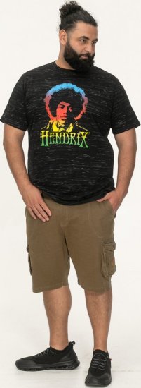 D555 Hendrix Official Jimi Hendrix Printed Crew Neck T-Shirt Black Reno - T-shirts de bandas - 