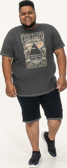 D555 HANLEY Official Pink Floyd Crew Neck T-Shirt Dark Grey - T-shirts - T-shirts Homem Tamanhos Grandes