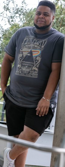 D555 HANLEY Official Pink Floyd Crew Neck T-Shirt Dark Grey - T-shirts - T-shirts Homem Tamanhos Grandes