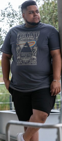 D555 HANLEY Official Pink Floyd Crew Neck T-Shirt Dark Grey - T-shirts - T-shirts Homem Tamanhos Grandes