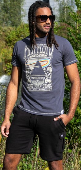 D555 HANLEY Official Pink Floyd Crew Neck T-Shirt Dark Grey - T-shirts - T-shirts Homem Tamanhos Grandes