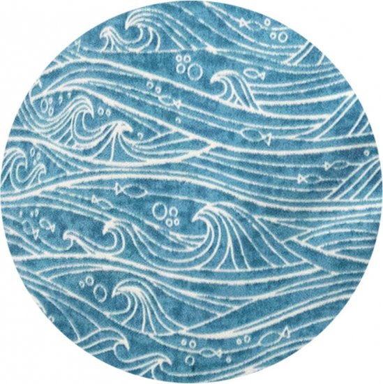 D555 Torquay AOP Short Sleeve Button Down Collar Shirt Blue Wave - Camisas - Camisas Homem Tamanhos Grandes