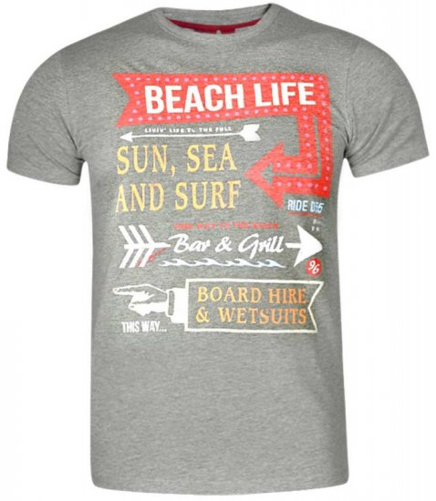 D555 Kennedy T-shirt Khaki Marl - T-shirts - T-shirts Homem Tamanhos Grandes