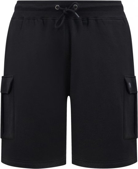 D555 Wigan 2 Elasticated Waist Fleece Cargo Shorts Black - Calças & calções de fato de treino - Calças de Fato de Treino Tamanhos Grandes 