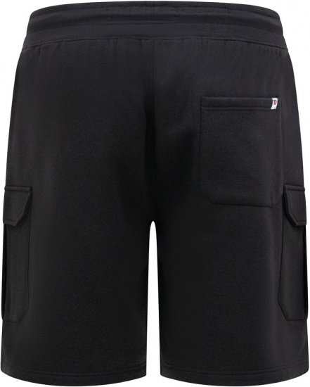 D555 Wigan 2 Elasticated Waist Fleece Cargo Shorts Black - Calças & calções de fato de treino - Calças de Fato de Treino Tamanhos Grandes 