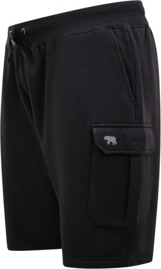 D555 Wigan 2 Elasticated Waist Fleece Cargo Shorts Black - Calças & calções de fato de treino - Calças de Fato de Treino Tamanhos Grandes 