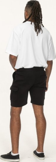 D555 Wigan 2 Elasticated Waist Fleece Cargo Shorts Black - Calças & calções de fato de treino - Calças de Fato de Treino Tamanhos Grandes 