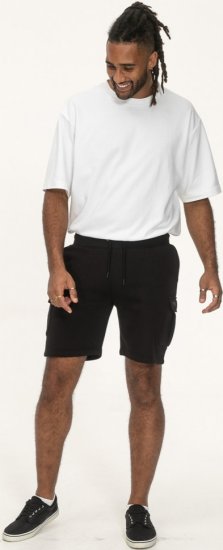 D555 Wigan 2 Elasticated Waist Fleece Cargo Shorts Black - Calças & calções de fato de treino - Calças de Fato de Treino Tamanhos Grandes 