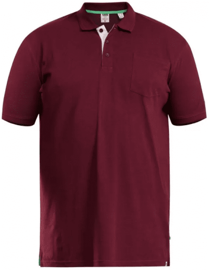 D555 Grant Polo Shirt Maroon - Pólos - Pólos Tamanhos Grandes Homem