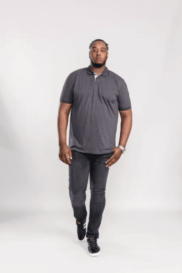 D555 Grant Polo Shirt Charcoal - Pólos - Pólos Tamanhos Grandes Homem