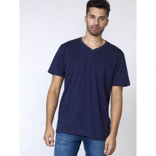D555 Signature V-neck T-shirt Navy - T-shirts - T-shirts Homem Tamanhos Grandes