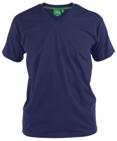 D555 Signature V-neck T-shirt Navy - T-shirts - T-shirts Homem Tamanhos Grandes