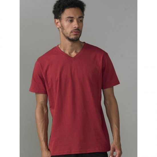 D555 Signature V-neck T-shirt Red - T-shirts - T-shirts Homem Tamanhos Grandes