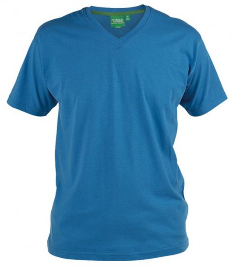 D555 Signature V-neck T-shirt Blue - T-shirts - T-shirts Homem Tamanhos Grandes
