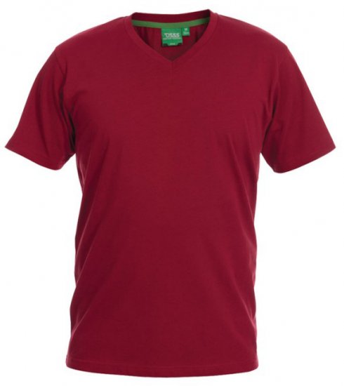 D555 Signature V-neck T-shirt Red - T-shirts - T-shirts Homem Tamanhos Grandes