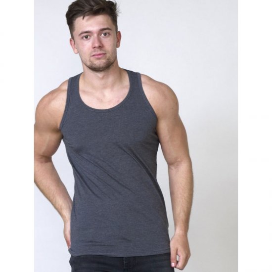 D555 Fabio Tanktop Charcoal - T-shirts - T-shirts Homem Tamanhos Grandes