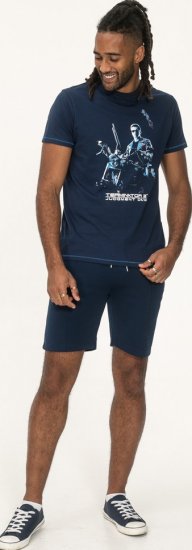 D555 Cameron Official Terminator Printed Crew Neck T-Shirt Dark Navy - T-shirts - T-shirts Homem Tamanhos Grandes