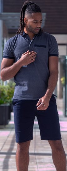 D555 Newcastle Polo Shirt Grey - Pólos - Pólos Tamanhos Grandes Homem