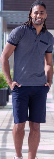 D555 Newcastle Polo Shirt Grey - Pólos - Pólos Tamanhos Grandes Homem